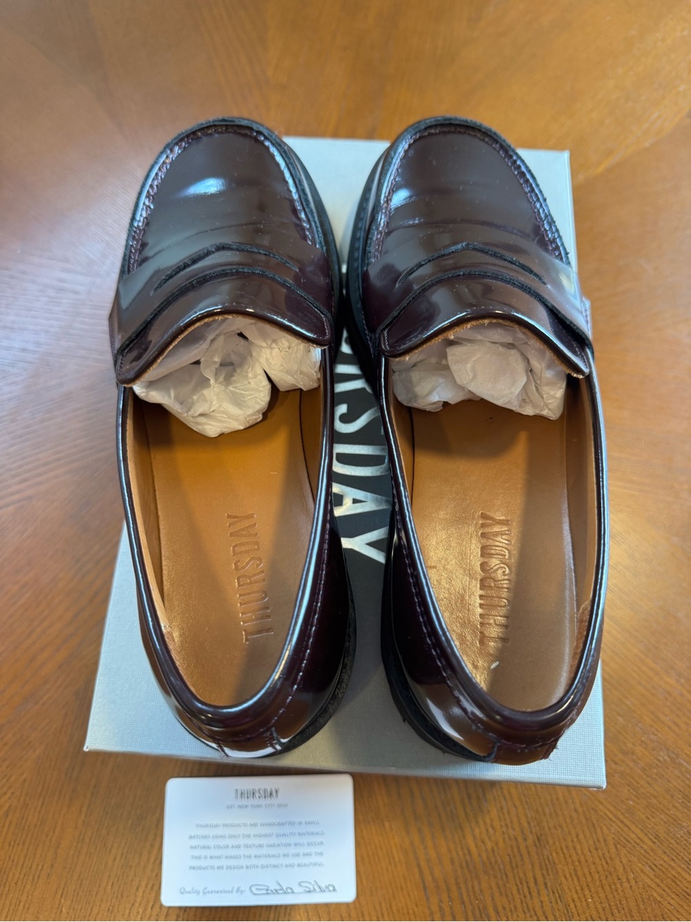 Women’s Classic Penny Loafers in Burgundy - Picture 5 of 8